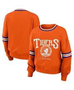 Женский оранжевый рваный пуловер Clemson Tigers в винтажном стиле WEAR by Erin Andrews, оранжевый