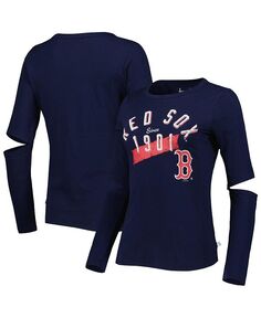 Женская темно-синяя футболка с длинным рукавом Boston Red Sox Formation Touch, синий
