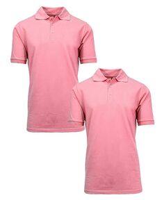 Мужская рубашка-поло из пике с короткими рукавами, упаковка из 2 шт. Galaxy By Harvic, розовый