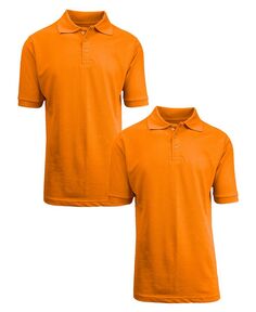 Мужская рубашка-поло из пике с короткими рукавами, упаковка из 2 шт. Galaxy By Harvic, оранжевый