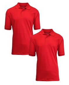 Мужская рубашка-поло из пике с короткими рукавами, упаковка из 2 шт. Galaxy By Harvic, красный