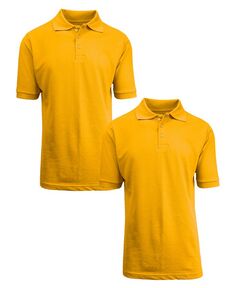 Мужская рубашка-поло из пике с короткими рукавами, упаковка из 2 шт. Galaxy By Harvic, золото