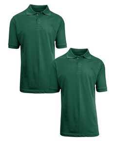 Мужская рубашка-поло из пике с короткими рукавами, упаковка из 2 шт. Galaxy By Harvic, зеленый