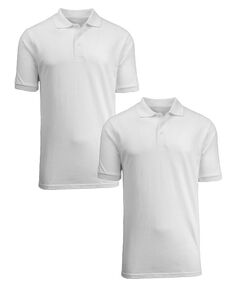 Мужская рубашка-поло из пике с короткими рукавами, упаковка из 2 шт. Galaxy By Harvic, белый