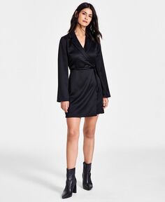 Женское мини-платье-смокинг Bar III, черный