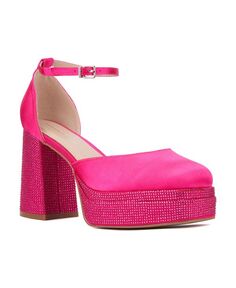 Женские туфли-лодочки на платформе Martine 2 Gemmed — широкая ширина Fashion To Figure, розовый