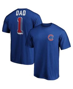 Мужская футболка с логотипом Royal Chicago Cubs Number One Dad Team Fanatics, синий