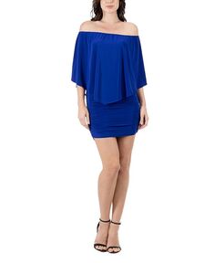 Женское облегающее мини-платье-трансформер 24seven Comfort Apparel, синий