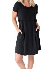 Женская одежда Eleanora Maternity &amp; Платье для кормления Kindred Bravely, черный