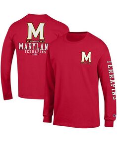 Мужская красная футболка с длинным рукавом Maryland Terrapins Team Stack Champion, красный