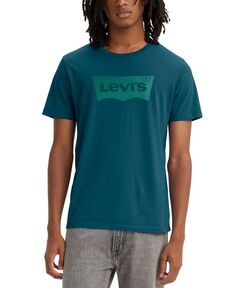 Мужская футболка с круглым вырезом и короткими рукавами с логотипом Batwing Levi&apos;s, синий Levis