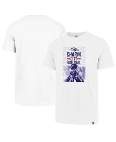 Мужская белая футбольная футболка Baltimore Ravens Charm City Football &apos;47 Brand, белый