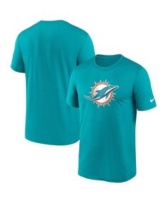 Мужская футболка с логотипом Aqua Miami Dolphins Legend Performance Nike, синий