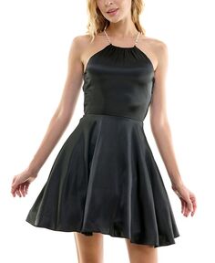Ремешок с искусственным жемчугом для юниоров Fit &amp; Расклешенное платье City Studios, черный