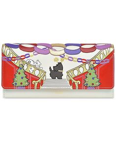 Большой кожаный кошелек Party Pals с клапаном Radley London, белый