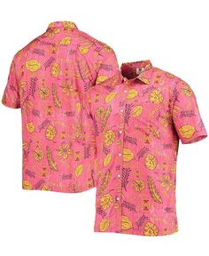 Мужская рубашка на пуговицах Cardinal в винтажном стиле с цветочным принтом и эффектом потертости Iowa State Cyclones Wes &amp; Willy, коричневый