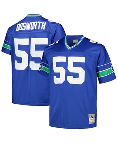 Мужская команда Brian Bosworth Royal Seattle Seahawks Big &amp; Высокая футболка игрока Legacy 1987 года, вышедшего на пенсию Mitchell &amp; Ness, синий