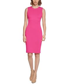 Женское платье прямого кроя без рукавов Calvin Klein, розовый