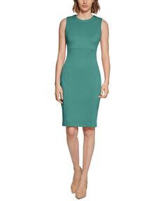 Женское платье прямого кроя без рукавов Calvin Klein, зеленый