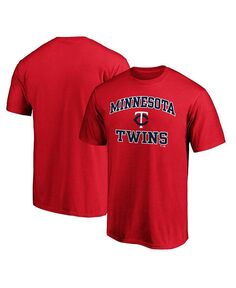 Мужская красная футболка с логотипом Minnesota Twins Heart and Soul Fanatics, красный