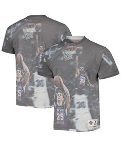 Мужская футболка Cleveland Cavaliers с рисунком над ободом Mitchell &amp; Ness, серый