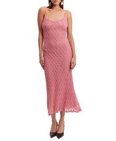 Женское сетчатое платье-комбинация Adoni Bardot, розовый