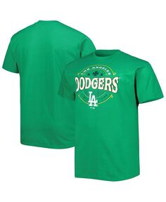 Мужская футболка Kelly Green Los Angeles Dodgers Big and Tall Celtic Profile, цвет Kelly Green