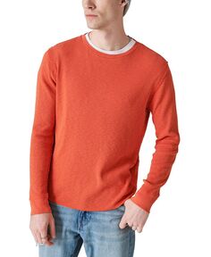 Мужская толстовка с круглым вырезом Garment Dye Thermal Lucky Brand, оранжевый