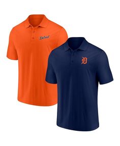 Мужской фирменный комплект рубашки-поло с логотипом Detroit Tigers Dueling Logo темно-оранжевого цвета Fanatics, мультиколор