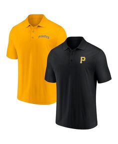 Мужской комплект рубашки поло с фирменным логотипом черного и золотого цвета Pittsburgh Pirates Dueling Logos Fanatics, мультиколор