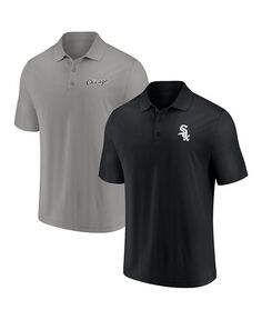 Мужской комплект рубашки-поло с фирменным черным и серым логотипом Chicago White Sox Dueling Fanatics, мультиколор