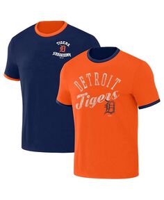 Мужская двусторонняя футболка Darius Rucker Collection темно-оранжевого цвета Detroit Tigers Two-Way Ringer Fanatics, мультиколор
