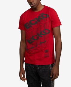 Мужская футболка с рисунком Sitting On Stacks Ecko Unltd, красный