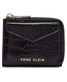 Изогнутый кошелек с клапаном-конвертом Anne Klein, цвет Black