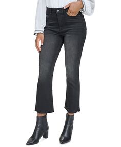 Женские джинсы из потертого денима с вырезом по краю KARL LAGERFELD PARIS, черный