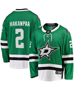 Мужская футболка с логотипом Jani Hakanpaa Kelly Green Dallas Stars Home Breakaway Player Fanatics, зеленый