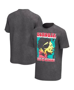 Мужская черная футболка с рисунком Jimi Hendrix Live In Concert Philcos, черный