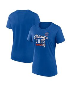 Женская футболка с логотипом Royal Chicago Cubs Fanatics, синий