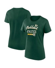 Женская зеленая футболка с логотипом Oakland Athletics Fanatics, зеленый