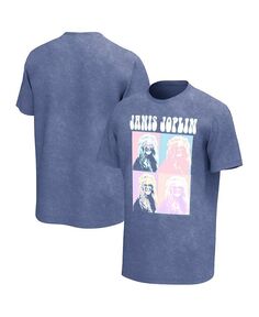 Мужская синяя футболка с рисунком Janis Joplin Squares Philcos, синий