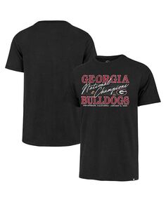 Мужская черная футболка с надписью «Georgia Bulldogs College Football Playoff National Champions 2022» &apos;47 Brand, черный