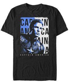 Мужской постер с изображением Капитана Америки «Мстители: Финал», футболка с коротким рукавом, вид сбоку Fifth Sun, черный