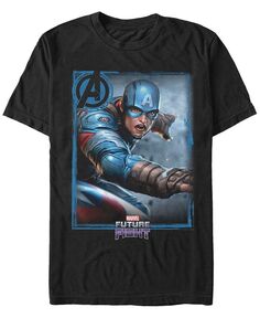 Мужской постер Marvel «Капитан Америка Gamerverse Avengers Future Fight», футболка с коротким рукавом Fifth Sun, черный