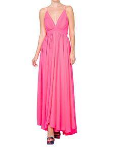 Женское платье макси Enchanted Garden Meghan Los Angeles, цвет Neon pink