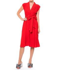 Женское платье миди из жимолости Meghan Los Angeles, красный