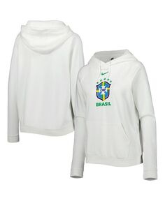 Женский пуловер трехцветного цвета с капюшоном, белый, сборной Бразилии, университетский вариант реглан, худи Nike, белый