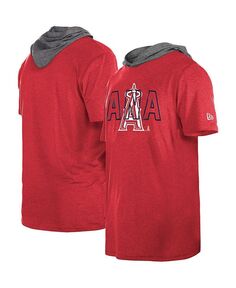 Мужская красная футболка с капюшоном Los Angeles Angels Team New Era, красный