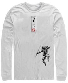 Мужская поза действий Ронина в стиле Мстителей, футболка с длинным рукавом Marvel Fifth Sun, белый