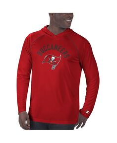 Мужская красная футболка с капюшоном с длинным рукавом Tampa Bay Buccaneers реглан Starter, красный