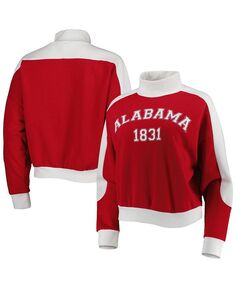 Женский свитшот-пуловер Crimson Alabama Crimson Tide Make it a Mock Sporty Gameday Couture, красный